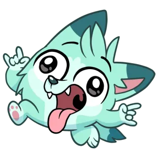 🤪 dessin animé, chien, joyeux, autocollant, mignon, drôle, animal telegram sticker