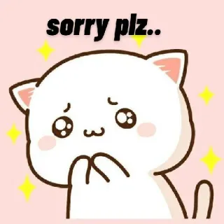 🥺 sorry plz.. gato, lindo, lo siento, suplicando whatsapp sticker