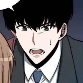🃏 homem, anime, preocupado, suor, empresário telegram sticker