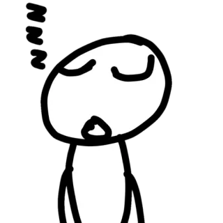 😴 zzz durmiendo, sueño, zzz, dibujos animados, personaje telegram sticker