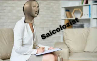 👂 Saicolozist Mème, Stonks, Psychologue, Drôle whatsapp sticker
