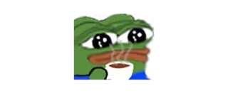 ☕️ Pepe the Frog Pepe, Meme, Sapo, Café, Sapo triste telegram sticker