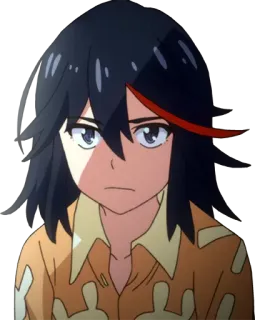 😕 Ryuko Matoi Kill la Kill Anime, Cartone animato, Personaggio, Ryuko Matoi, Kill la Kill whatsapp sticker