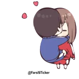 😍 คู่รัก, ความรัก, โรแมนติก, จูบ, อนิเมะ, น่ารัก, ความสัมพันธ์ telegram sticker