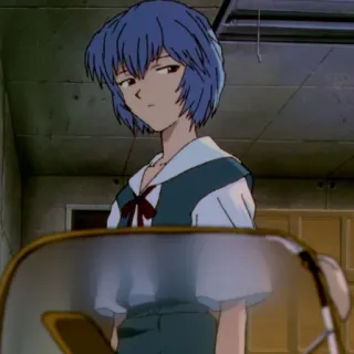 📓 Rei Ayanami Neon Genesis Evangelion Anime, Rei Ayanami, Evangelion, Mädchen, Charakter whatsapp sticker
