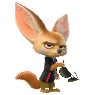 👓 Finnick Zootopia fennec fox, disney, zootopia, animal, character telegram sticker