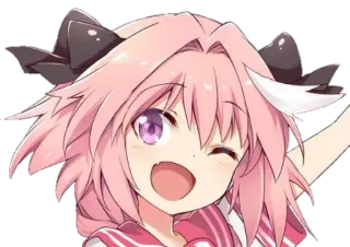 😄 Astolfo Anime, Manga, Lindo, Kawaii, Dibujo animado, Personaje telegram sticker