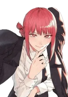 😄 Makima Chainsaw Man anime, makima, chainsaw man, character, woman telegram sticker