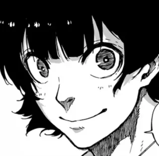 🙂 anime, manga, black hair, smiling whatsapp sticker
