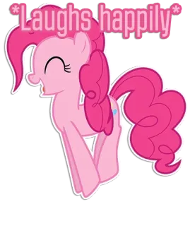 😋 Pinkie Pie My Little Pony *Laughs happily* Pinkie Pie, Pony, My Little Pony, Dibujo animado, Riendo, Feliz telegram sticker
