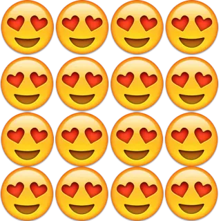 😍 emoji, ojos de corazón, amor, sonrisa, afecto, feliz whatsapp sticker