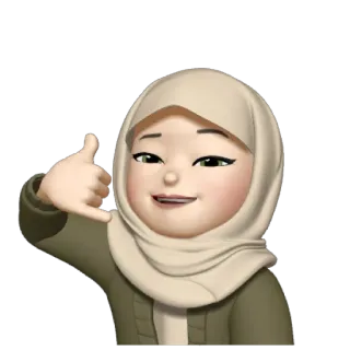 💿 kobieta, hidżab, emoji, zadzwoń do mnie telegram sticker