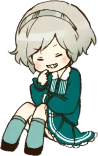 😏 Аниме, Чиби, Мультфильм, Милый, Персонаж, Цифровое искусство telegram sticker