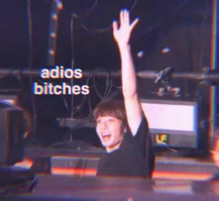 🦋 adios bitches ola, adiós, persona, feliz, escenario telegram sticker