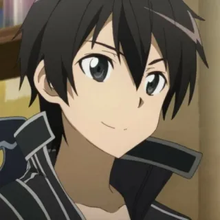 🖤 Kirito Sword Art Online Аниме, Sword Art Online, Кирито, Персонаж, Мужской, Видеоигра telegram sticker