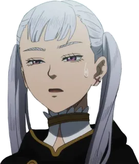 😑 Noelle Silva Black Clover 애니메이션, 만화, 노엘 실바, 블랙 클로버, 캐릭터, 스티커 telegram sticker