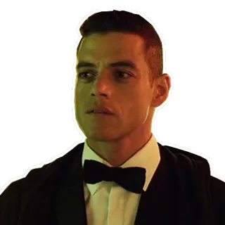 😕 Elliot Alderson Mr. Robot Hacker, TV Serie, Mr. Robot, Rami Malek telegram sticker