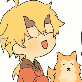 🍡 Anime, Kreskówka, Pies, Słodkie, Ilustracja, Postać telegram sticker
