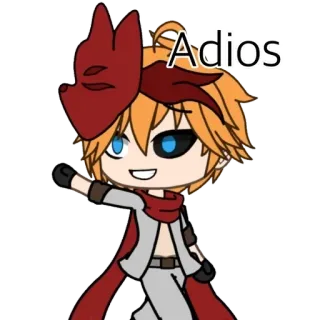🙄 Adios cartoon, anime, gacha, farewell, greeting, goodbye telegram sticker