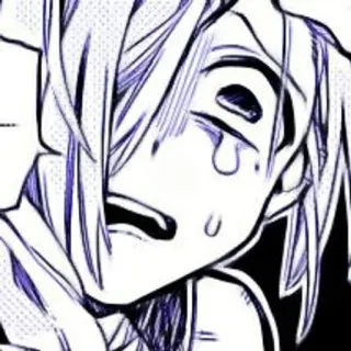 🫐 Anime, Manga, Triste, Piangendo, Emozionale, Ritratto telegram sticker