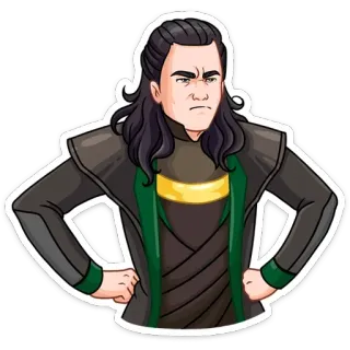 😡 Loki ロキ, マーベル, キャラクター, ヴィラン, アスガルド人, いたずらの神, コミックキャラクター telegram sticker