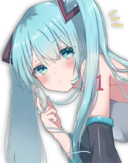 🤨 Hatsune Miku Anime, Vocaloid, Miku, Hatsune Miku, Lindo telegram sticker