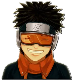 😁 Obito Uchiha Naruto Obito, Uchiha, Naruto, anime, manga, headband telegram sticker