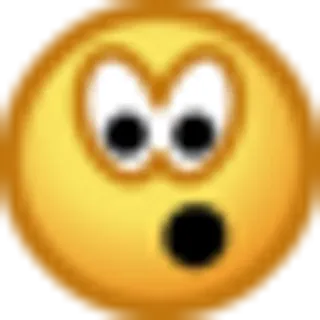 😮 shocked, wow, emoji, surprised whatsapp sticker