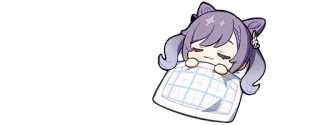 🌟 Keqing Genshin Impact Anime, Dormindo, Keqing, Genshin Impact, Fofo, Chibi telegram sticker