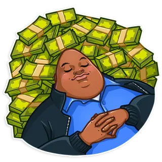 😌 Geld, reich, Stapel, Bargeld, Traum, Schlaf telegram sticker