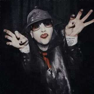 👻 Marilyn Manson Marilyn Manson, Sänger, Musiker, Promi, Goth, Rock, Musik telegram sticker