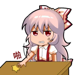 😡 啪 arrabbiato, chibi, anime, frustrato, tavolo, tamburellare telegram sticker