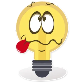 🤪 Ampoule, Emoji, Dessin animé, Langue, Drôle, Expression, Visage telegram sticker