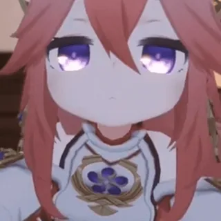 😳 Yae Miko Genshin Impact anime, game, genshin impact, yae miko telegram sticker
