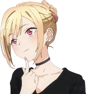 🤔 Marin Kitagawa My Dress-Up Darling Anime, Loira, Garota, Fofa, Brincos, My Dress-Up Darling, Marin Kitagawa telegram sticker