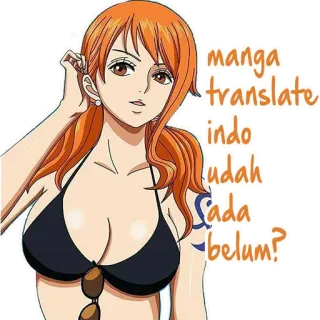 🧐 Nami One Piece manga translate indo sudah ada belum? Anime, Garota, Mangá, One Piece, Pirata, Roupa de banho, Fanart whatsapp sticker