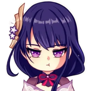 ⚡️ Raiden Shogun Genshin Impact Anime, Gra wideo, Genshin Impact, Raiden Shogun, Słodkie, Postać telegram sticker
