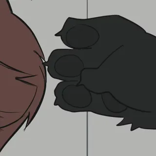 ✋️ cat, paw, furry, angry, hit, violence telegram sticker