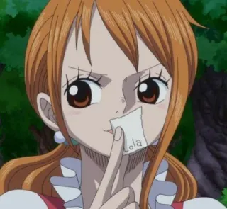 🍊 Nami One Piece Lola Anime, One Piece, Nami, Lola, Personnage, Sticker whatsapp sticker