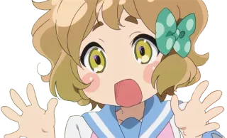 😮 Anime, überrascht, süß, Mädchen, Cartoon telegram sticker