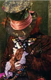 😔 Mad Hatter Alice in Wonderland Chapeleiro Maluco, Alice no País das Maravilhas, Disney, Fantasia, Personagem, Chapéu telegram sticker
