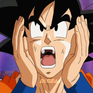 🗣 Goku Dragon Ball Animé, Choc, Goku, Dragon Ball, Surprise, Réaction, Dessin animé telegram sticker