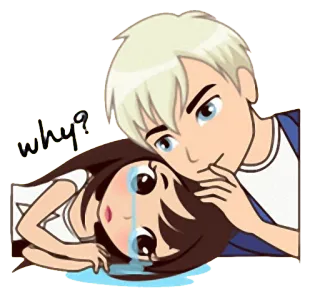 😢 why? llorando, triste, molesto, lágrimas, pregunta whatsapp sticker