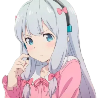 😖 anime, girl, cute, kawaii, sagiri izumi telegram sticker