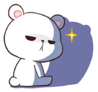 🙁 bear, cartoon, cute, animal, sticker telegram sticker