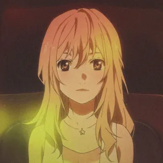 🩰 Anime, Meisje, Blond, Personage, Animatie, Portret telegram sticker