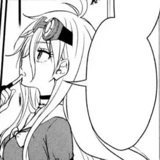 🔩 anime girl, manga, cartoon, female, goggles telegram sticker