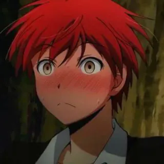 😳 Karma Akabane Assassination Classroom Аниме, Манга, Карма Акабане, Класс убийц, Фанатское творчество, Румянец telegram sticker