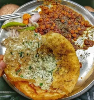 🍲 food, indian food, chole bhature, street food, cuisine telegram sticker