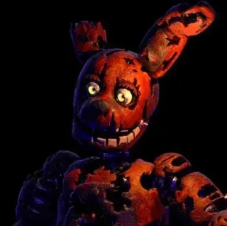 🌟 Springtrap Five Nights at Freddy's animatronic, horror, bunny, scary, videogame telegram sticker